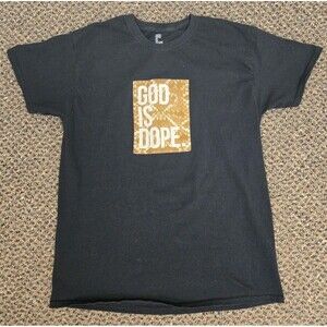 God Is Dope “Keep The Snakes Out” Graphic T-Shirt – Black – Men’s Medium